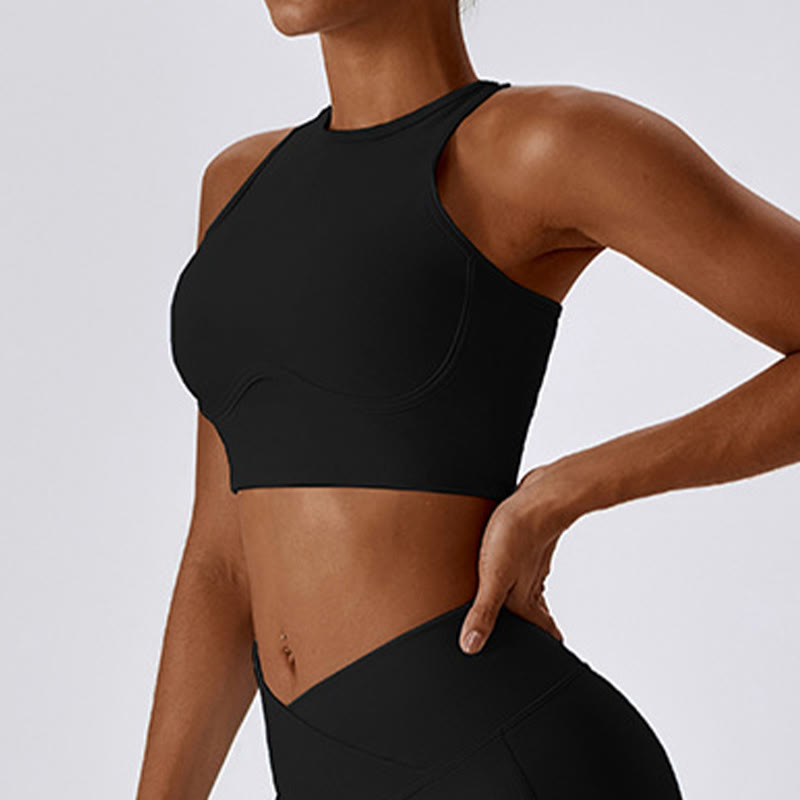 Buddha Stones Ärmelloses bauchfreies Tanktop Schlaghose Sport Fitness Yoga - image 17