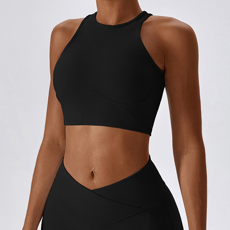 Buddha Stones Ärmelloses bauchfreies Tanktop Schlaghose Sport Fitness Yoga - image 16