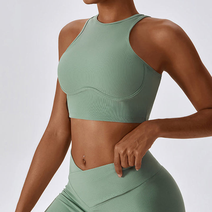 Buddha Stones Ärmelloses bauchfreies Tanktop Schlaghose Sport Fitness Yoga - image 27