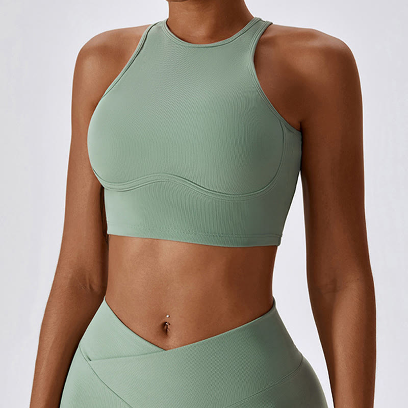 Buddha Stones Ärmelloses bauchfreies Tanktop Schlaghose Sport Fitness Yoga - image 28