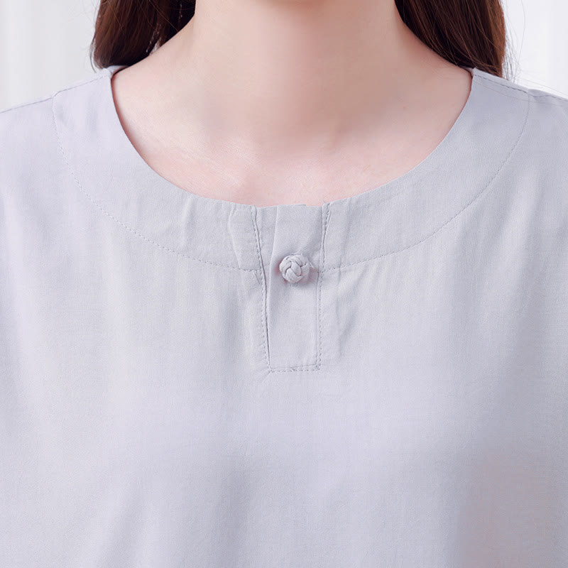 Buddha Stones 2-teiliges T-Shirt mit halben Ärmeln und Hose, Meditation, Zen, Tai Chi, Baumwolle, Leinen, Unisex-Kleidung - image 13