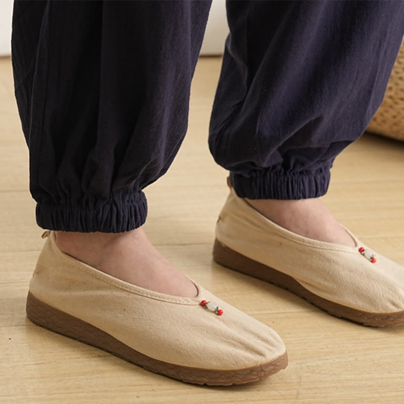 Buddha Stones 2-teiliges Set mit V-Ausschnitt, Dreiviertelärmeln, Hemd, Oberteil und Hose, Meditation, Zen, Tai Chi, Baumwoll-Leinen-Kleidung für Damen - image 19