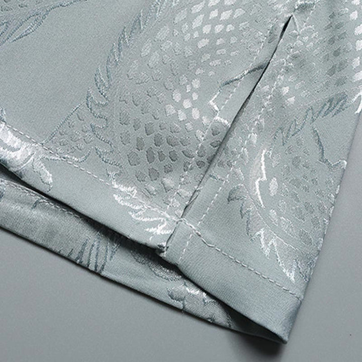 Buddha-Steine, Drachenmuster, Tang-Anzug, Hanfu, traditionelle Uniform, kurzärmeliges Oberteil und Hose, Kleidung für Herren - image 11