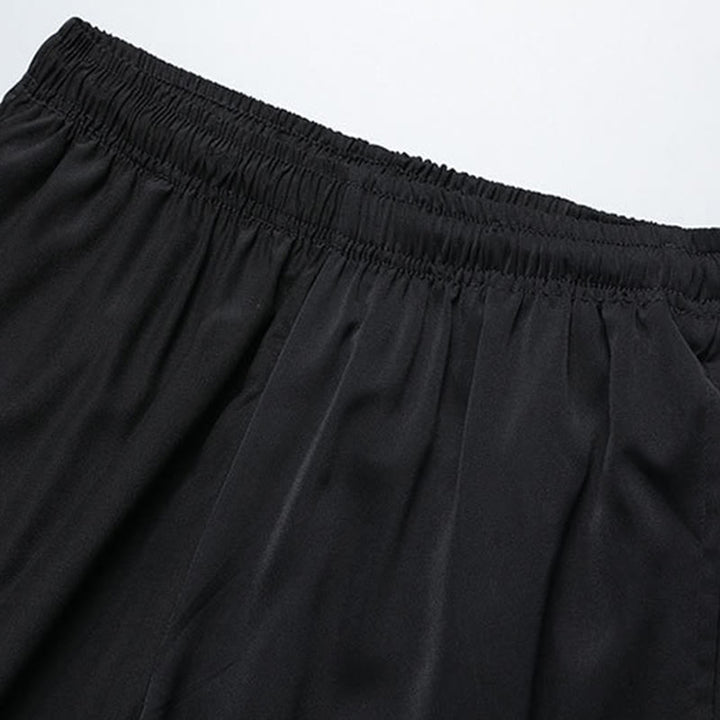 Buddha-Steine, Kiefernbaum, Pavillon, Garten, Tang-Anzug, Hanfu, traditionelle Uniform, kurzärmeliges Oberteil und Hose, Kleidung für Herren - image 13