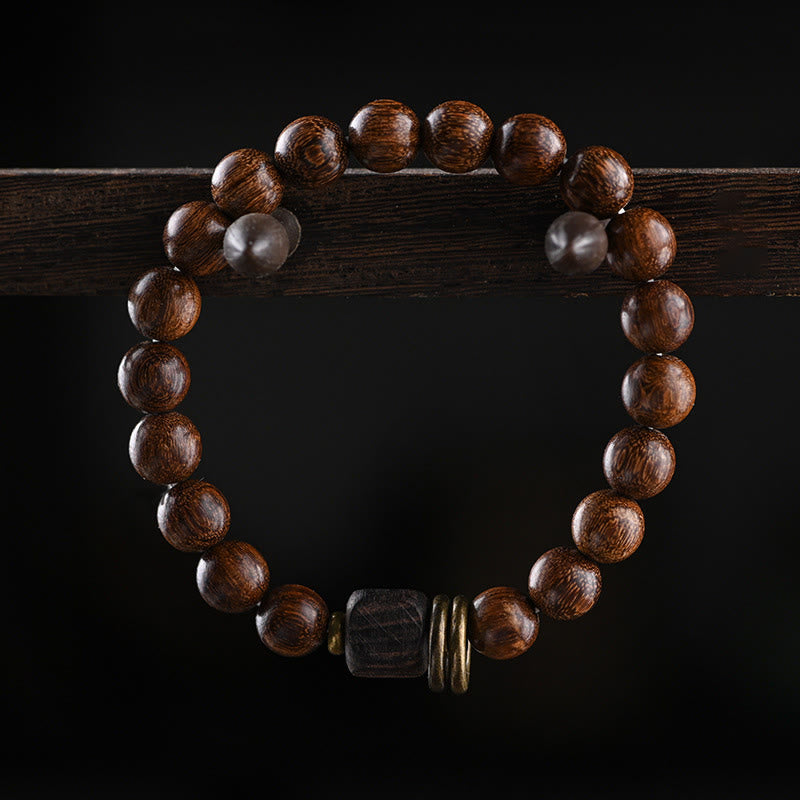 Buddha-Steine, Sandelholz, Ebenholz, Perlen, Heilung, Einzel- und Doppelwickelarmband