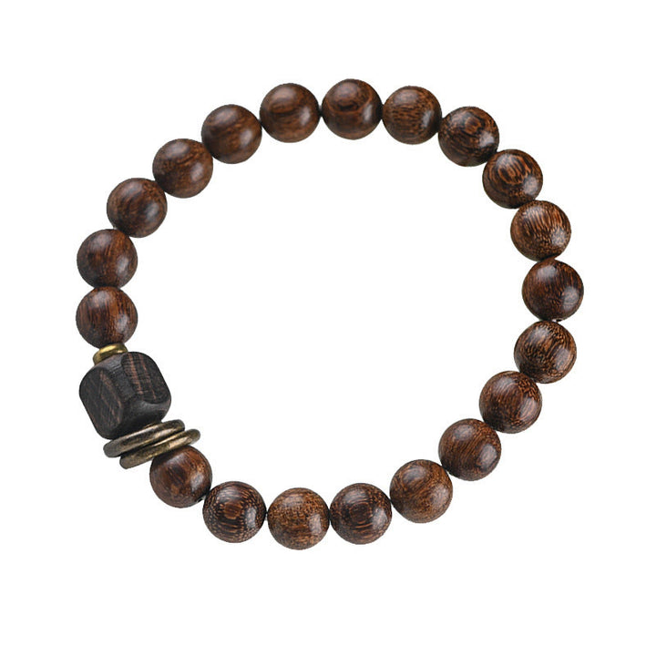 Buddha-Steine, Sandelholz, Ebenholz, Perlen, Heilung, Einzel- und Doppelwickelarmband