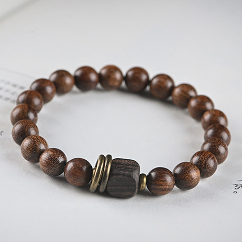 Buddha-Steine, Sandelholz, Ebenholz, Perlen, Heilung, Einzel- und Doppelwickelarmband