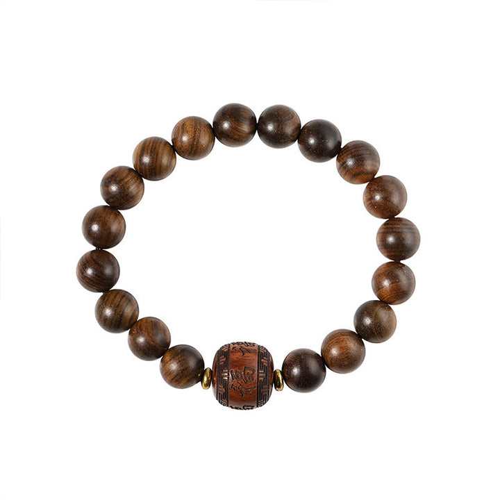 Buddha Steine Palisander Auspicious Wolken Totem Fu Charakter Bambus Muster Wärme Armband