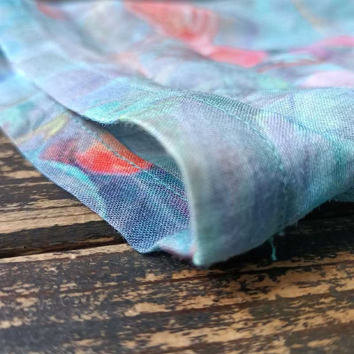 Buddha-Steine, rosa Blumen, grüne Blätter, Druck, Froschknopf-Design, langärmeliges Ramie-Leinen-Jackenhemd - image 16