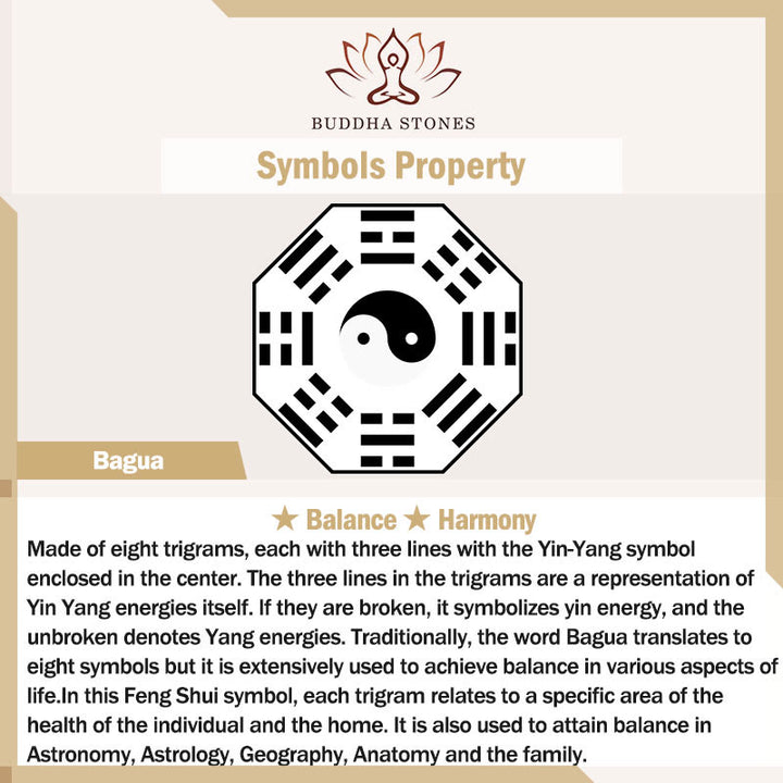 Buddha Steine Yin Yang Symbol Om Mani Padme Hum Bagua Kupfer Harmonie Schlüsselanhänger