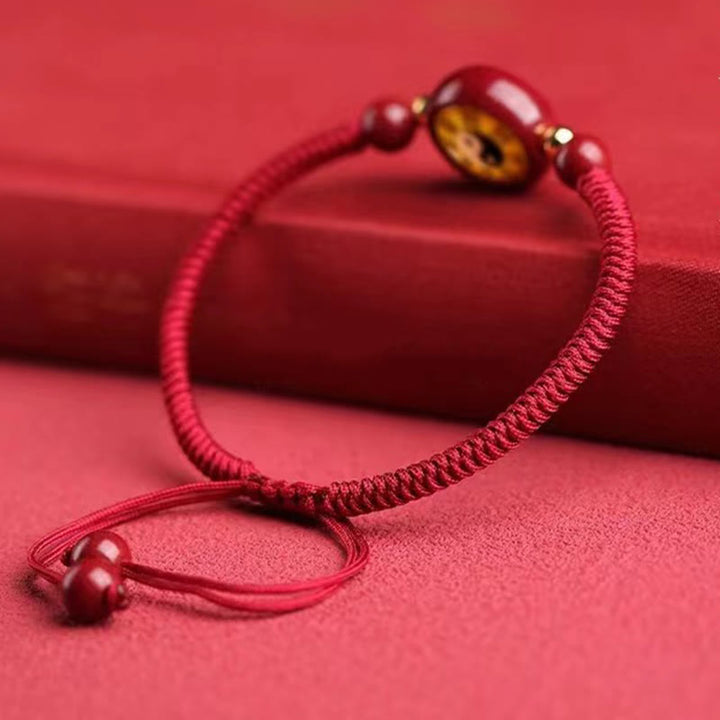 Buddha-Steine ​​Glücks-Zinnober-rote Schnur Yin Yang Symbol Bagua Segen Armband - image 7