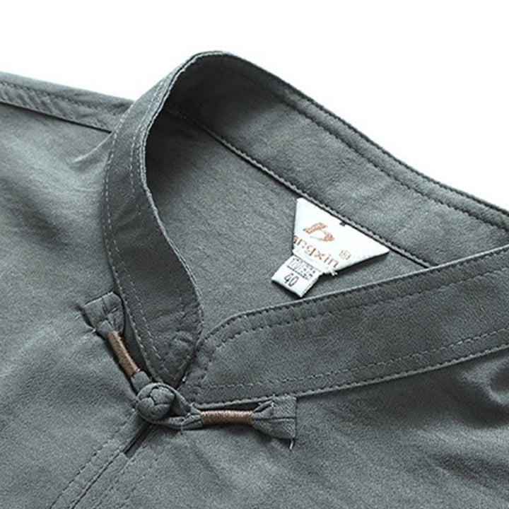 Buddha-Steine, Drache, Fu-Charakter, Tang-Anzug, traditionelles Kurzarmhemd, Hose mit weitem Bein, Kleidung für Herren - image 3