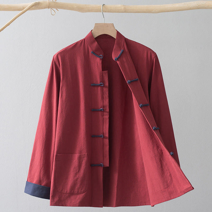 Buddha Steine ​​Frosch-Knopf Chinesischen Tang Anzug Hemd Baumwolle Leinen Männer Jacke Kleidung - image 17