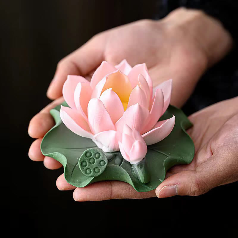 Buddha-Steine, Lotusblüte, Blattkapsel, spirituelle Heilung, Keramikstab, Weihrauchbrenner, Dekoration - image 7