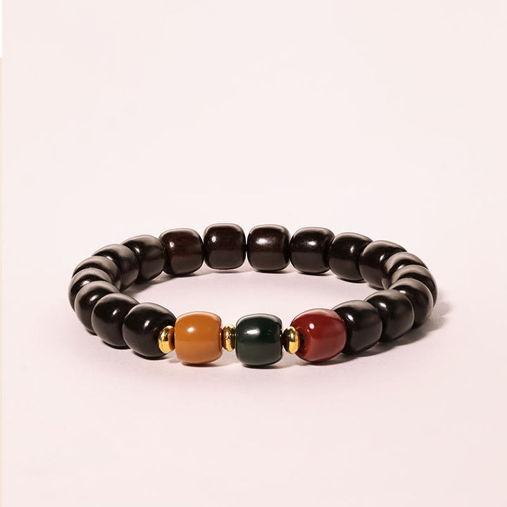 Buddha-Steine Ebenholz Palisander Peace Balance Armband