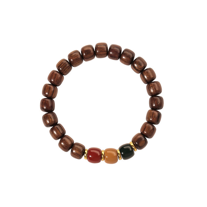 Buddha-Steine Ebenholz Palisander Peace Balance Armband