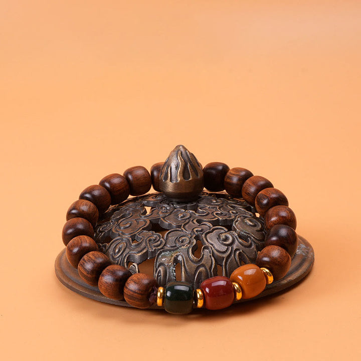 Buddha-Steine Ebenholz Palisander Peace Balance Armband