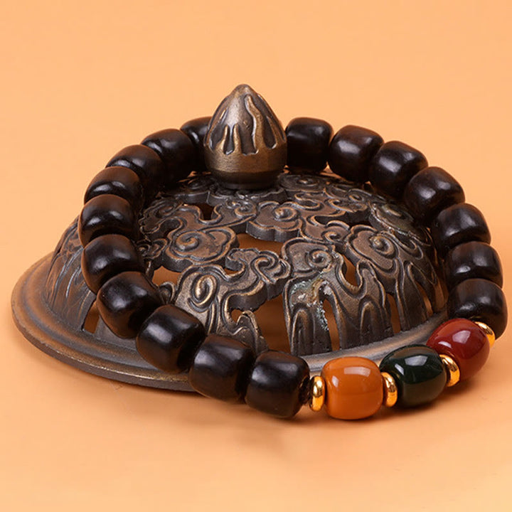 Buddha-Steine Ebenholz Palisander Peace Balance Armband