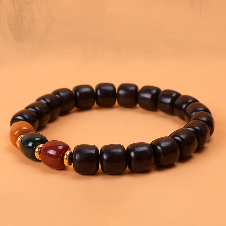 Buddha-Steine Ebenholz Palisander Peace Balance Armband