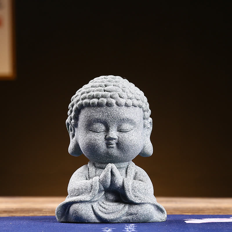 Buddha-Steine, Meditation, betender Buddha, Mitgefühl, Gelassenheit, Heimdekoration - Betender Buddha, 6,7 x 4,5 x 9,5 cm - image 1