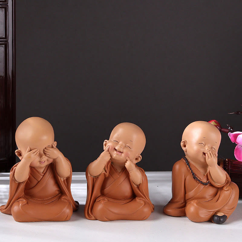 Buddha-Steine, klein, Mini, Meditation, betender Mönch, Gelassenheit, Kunstharz, Heimdekoration - image 11