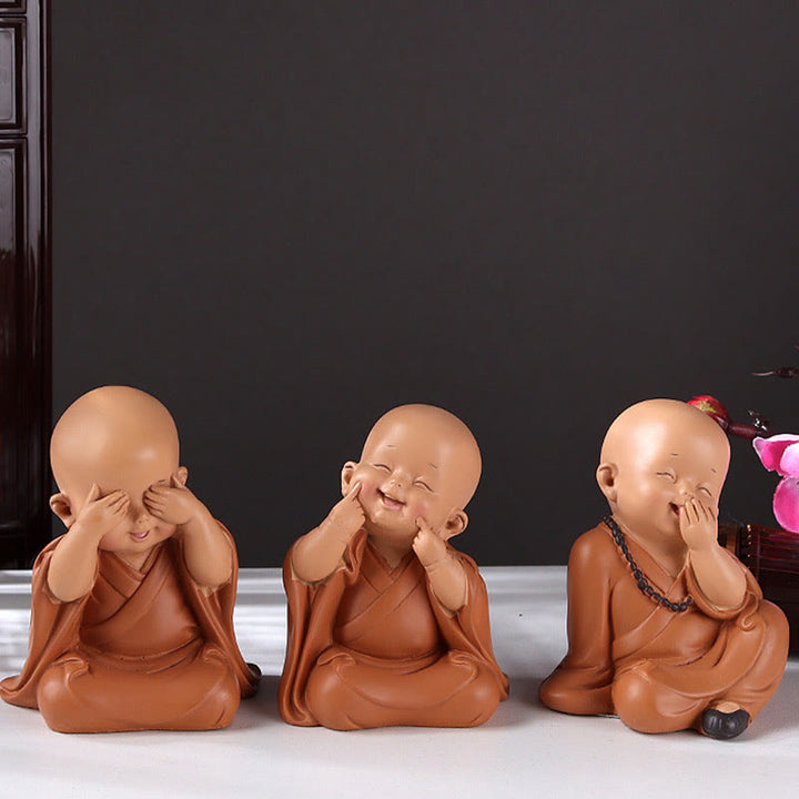 Buddha-Steine, klein, Mini, Meditation, betender Mönch, Gelassenheit, Kunstharz, Heimdekoration - image 11
