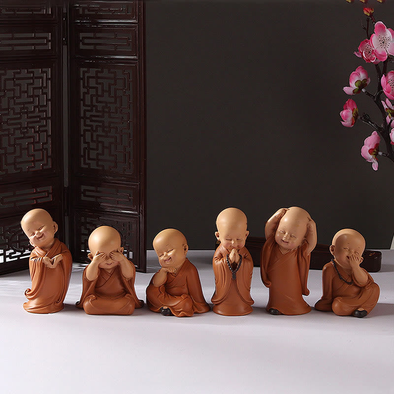 Buddha-Steine, klein, Mini, Meditation, betender Mönch, Gelassenheit, Kunstharz, Heimdekoration - image 24