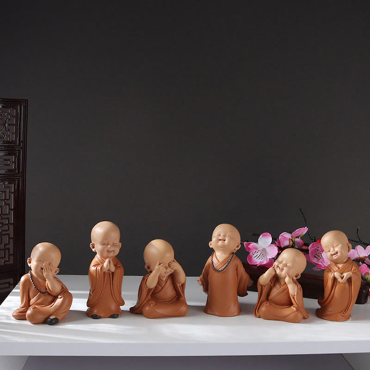 Buddha-Steine, klein, Mini, Meditation, betender Mönch, Gelassenheit, Kunstharz, Heimdekoration - image 23