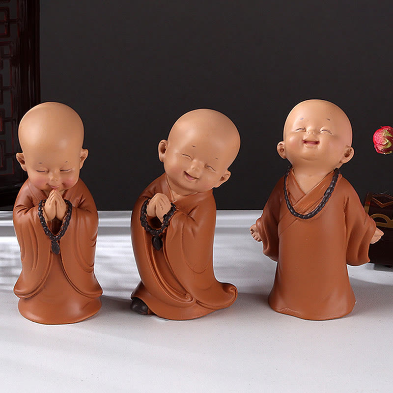 Buddha-Steine, klein, Mini, Meditation, betender Mönch, Gelassenheit, Kunstharz, Heimdekoration - image 20