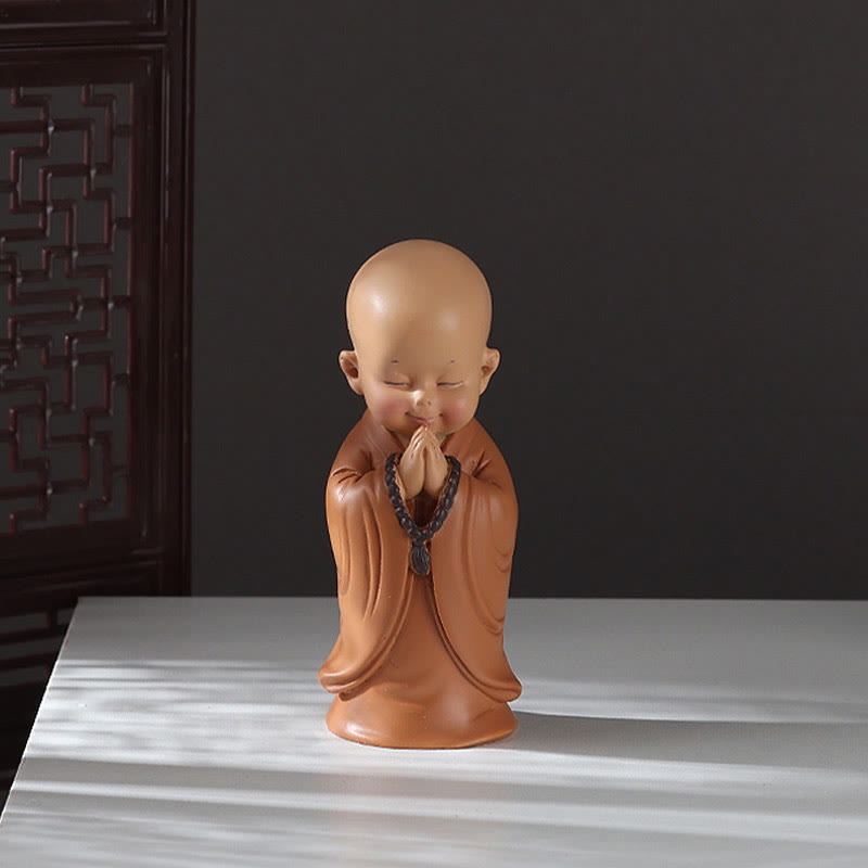 Buddha-Steine, klein, Mini, Meditation, betender Mönch, Gelassenheit, Kunstharz, Heimdekoration - image 19