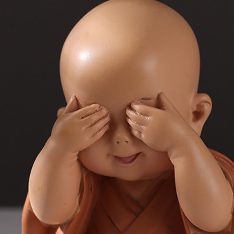Buddha-Steine, klein, Mini, Meditation, betender Mönch, Gelassenheit, Kunstharz, Heimdekoration - image 7