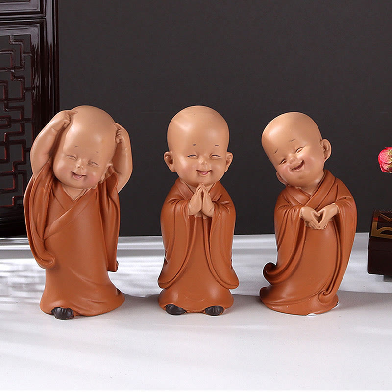 Buddha-Steine, klein, Mini, Meditation, betender Mönch, Gelassenheit, Kunstharz, Heimdekoration - image 15