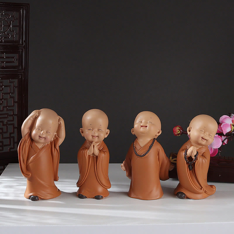 Buddha-Steine, klein, Mini, Meditation, betender Mönch, Gelassenheit, Kunstharz, Heimdekoration - image 25