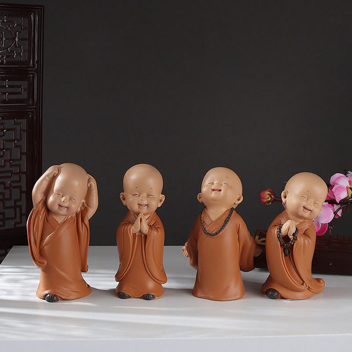Buddha-Steine, klein, Mini, Meditation, betender Mönch, Gelassenheit, Kunstharz, Heimdekoration - image 25