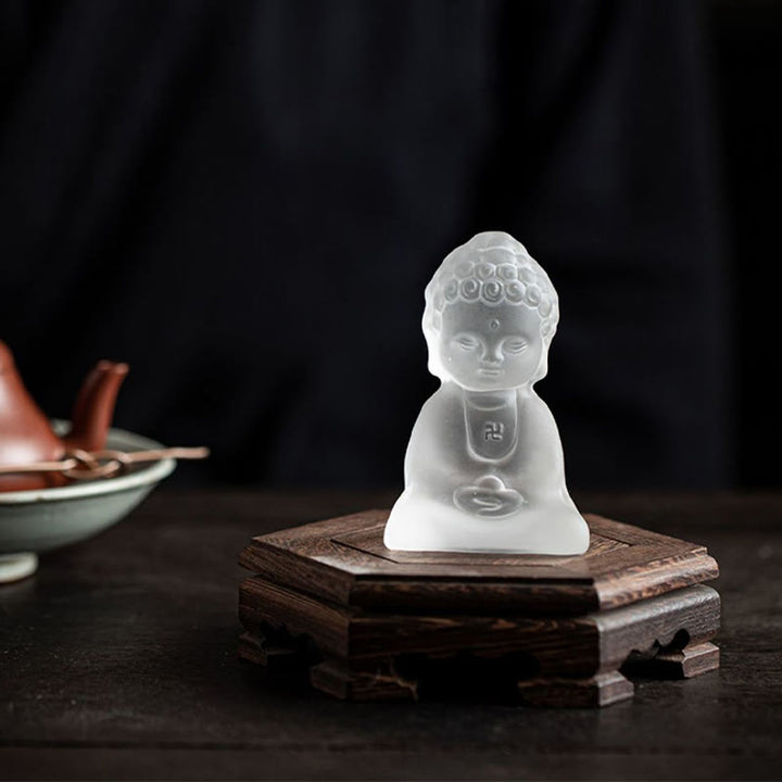 Buddha-Steine, Mini-Tathagata-Buddha, Liuli, Gelassenheit, Schreibtisch-Dekoration