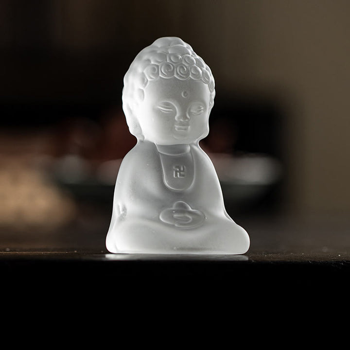 Buddha-Steine, Mini-Tathagata-Buddha, Liuli, Gelassenheit, Schreibtisch-Dekoration