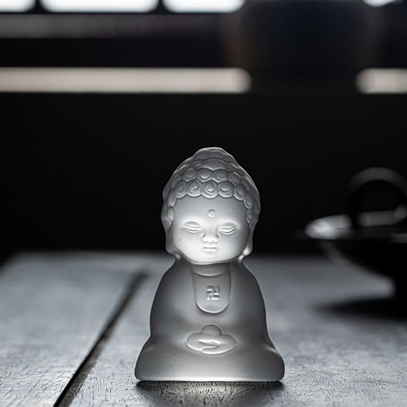 Buddha-Steine, Mini-Tathagata-Buddha, Liuli, Gelassenheit, Schreibtisch-Dekoration