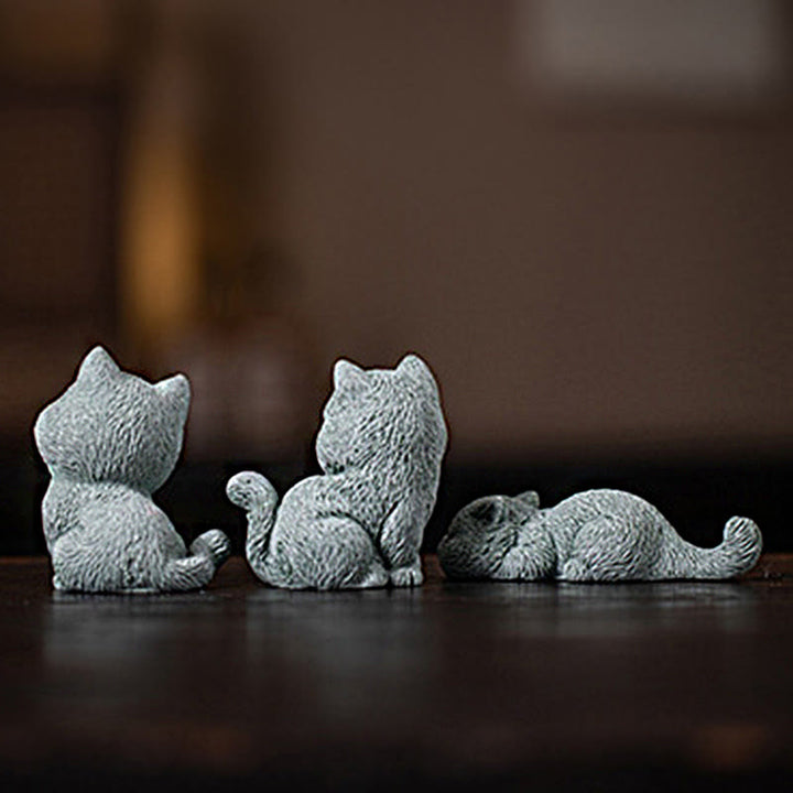 Buddha-Steine, kleine Katze, für Zuhause, Tee-Haustier, Figur, Schreibtisch-Dekoration