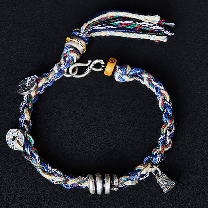 Buddha-Steine, 925er Sterlingsilber, Münzen, Schuppen, Charm, handgefertigt, Segensarmband - image 1