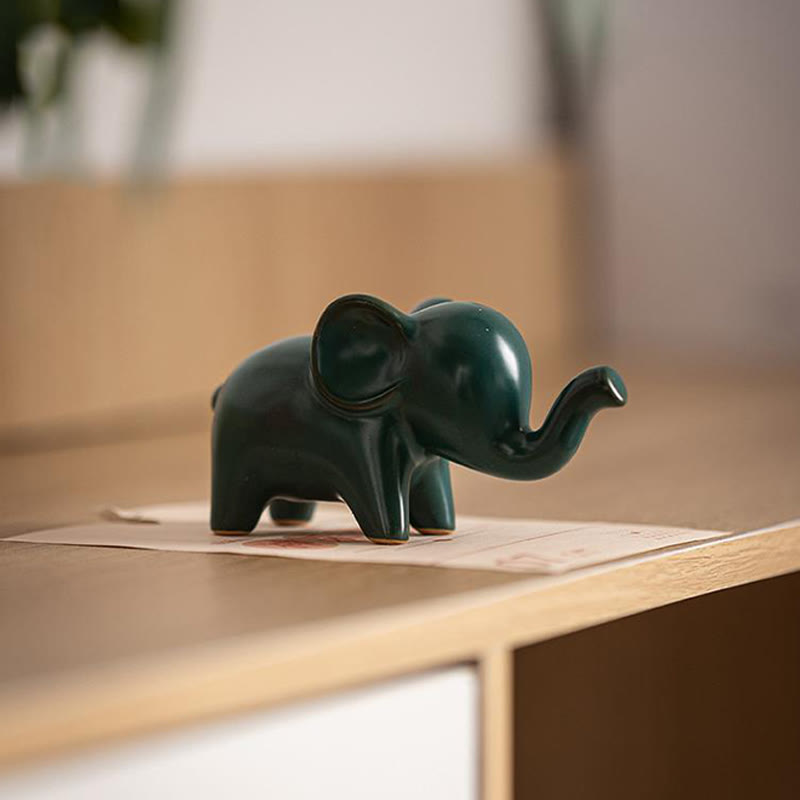 Buddha-Steine, kleiner Keramik-Elefant, für Zuhause, Tee-Haustier, Figur, Schreibtisch-Dekoration