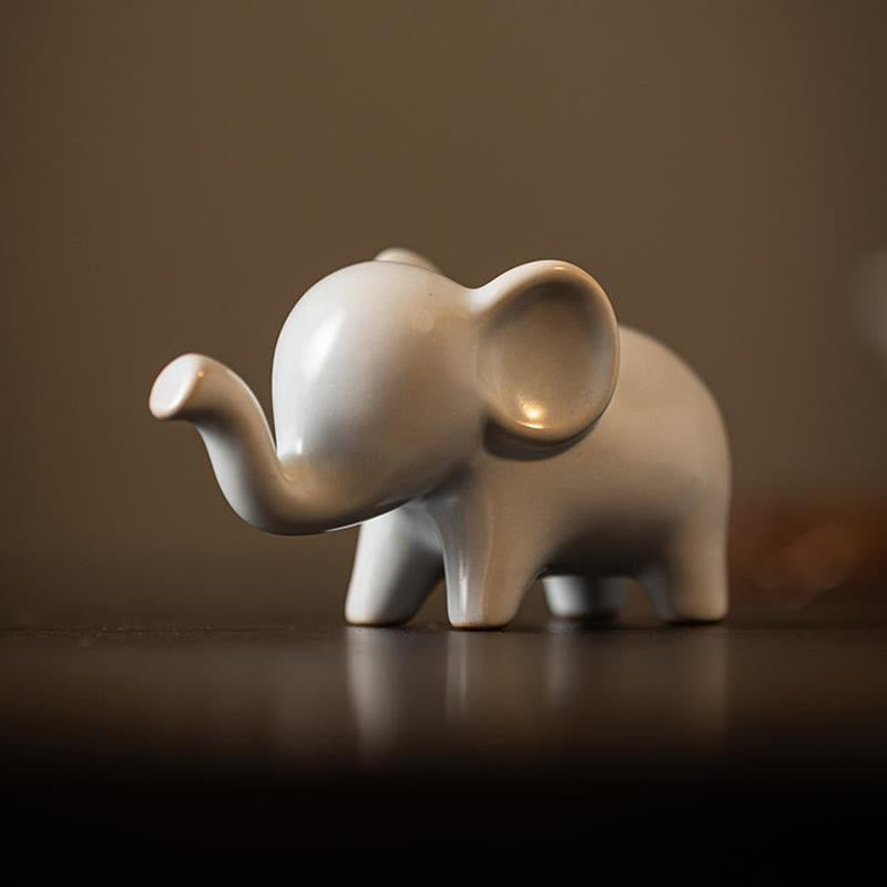 Buddha-Steine, kleiner Keramik-Elefant, für Zuhause, Tee-Haustier, Figur, Schreibtisch-Dekoration