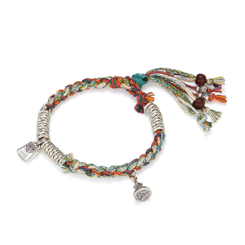 Buddha Stones 925 Sterling Silber handgefertigtes Schutzarmband mit mehreren Strängen - image 12