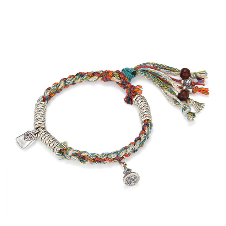 Buddha Stones 925 Sterling Silber handgefertigtes Schutzarmband mit mehreren Strängen - image 12