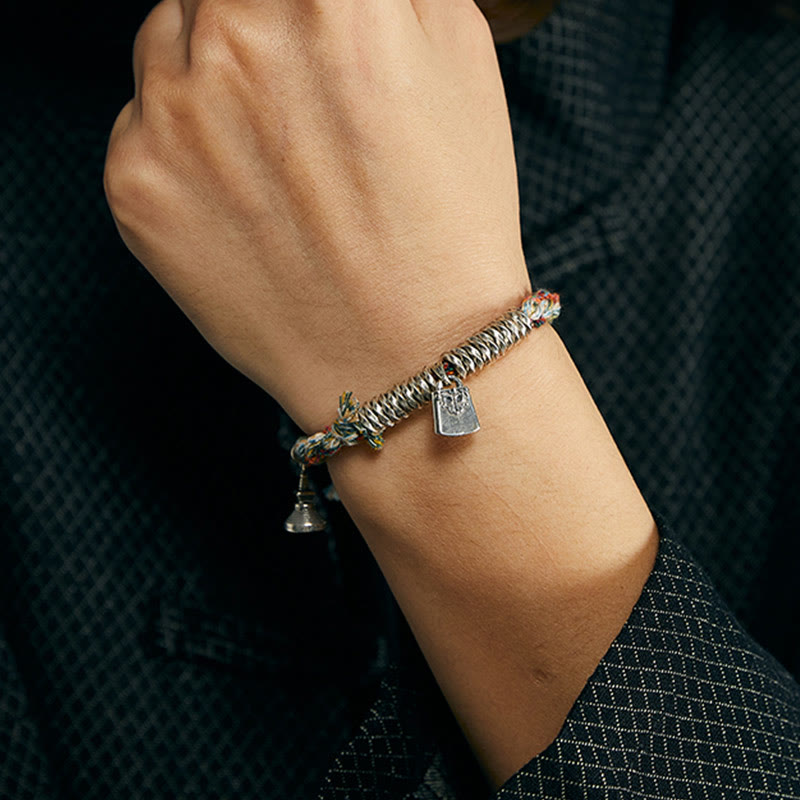 Buddha Stones 925 Sterling Silber handgefertigtes Schutzarmband mit mehreren Strängen - image 10