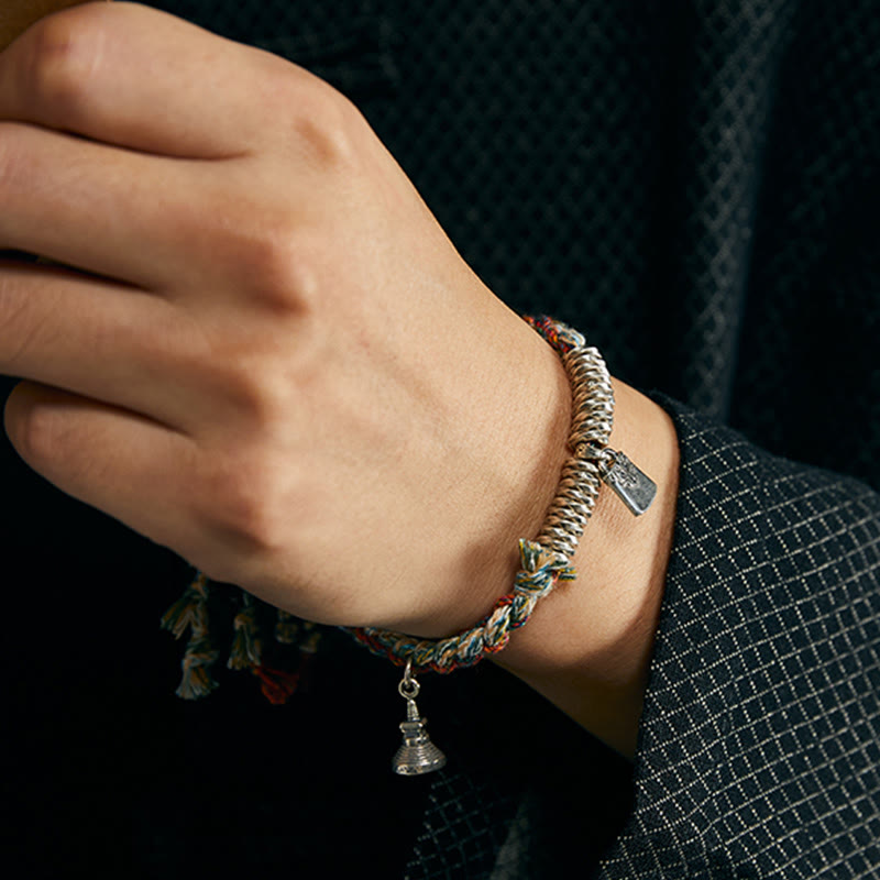 Buddha Stones 925 Sterling Silber handgefertigtes Schutzarmband mit mehreren Strängen - image 11