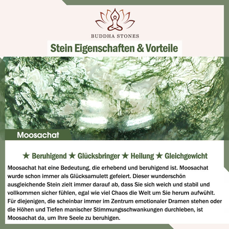 Buddha Stones Moosachat Heilausgleichsring - image 6