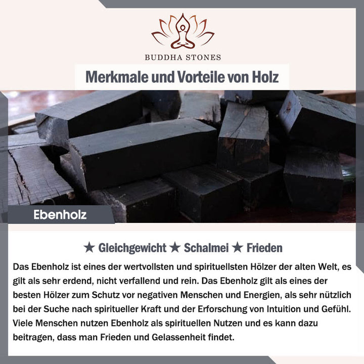 Buddha Stones, Zen-Kreis, Ebenholz, Erleuchtungs-Halsketten-Anhänger - image 5