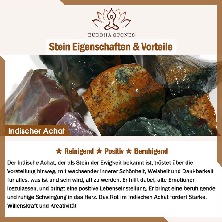 Buddha Stones, 108 Mala-Perlen, indischer Achat, Lotus, OM, Buddha, Baum des Lebens, positives, ruhiges Armband - image 11