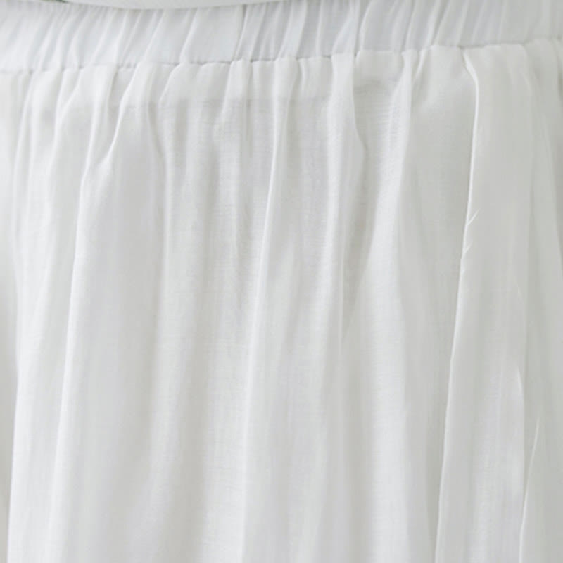 Buddha Stones 2-teiliges Set mit Blumenstickerei, kurzärmligem T-Shirt und Hose mit weitem Bein - image 24