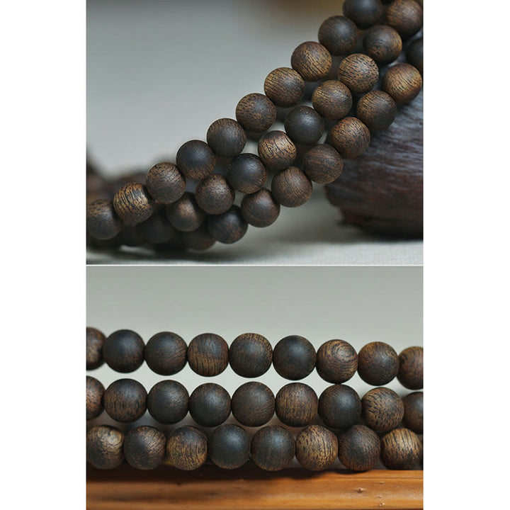 Buddha-Steine, 7 mm, 108 Mala-Perlen, Nha Trang Qinan, Adlerholz, Friedensstärke-Armband